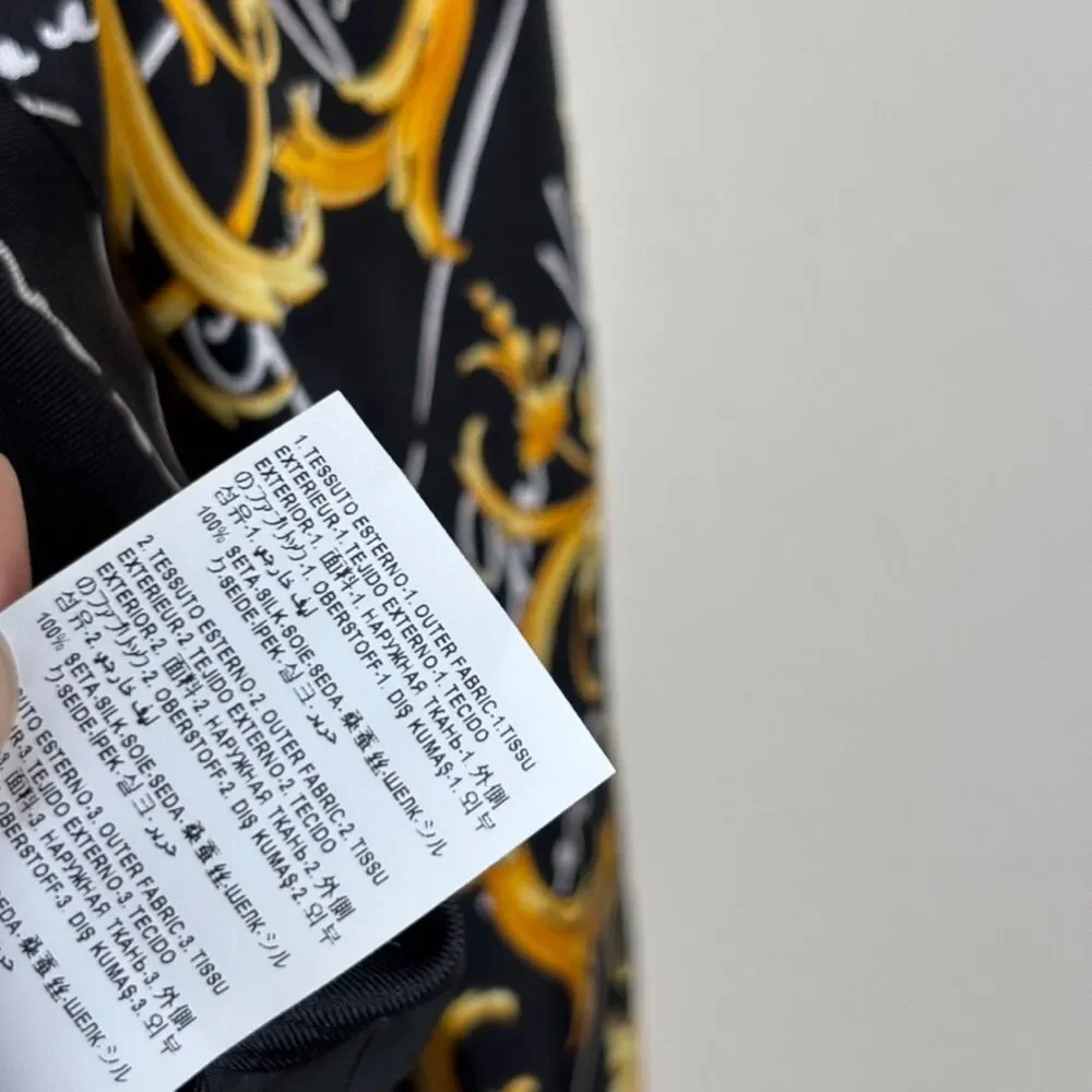 Versace Black & Gold Baroque Print Two-Piece Pantsuit - Picture 2 of 12